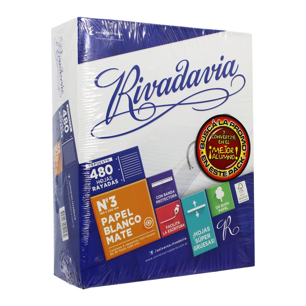 RIVADAVIA Repuesto n°3 CUADRICULADO x480