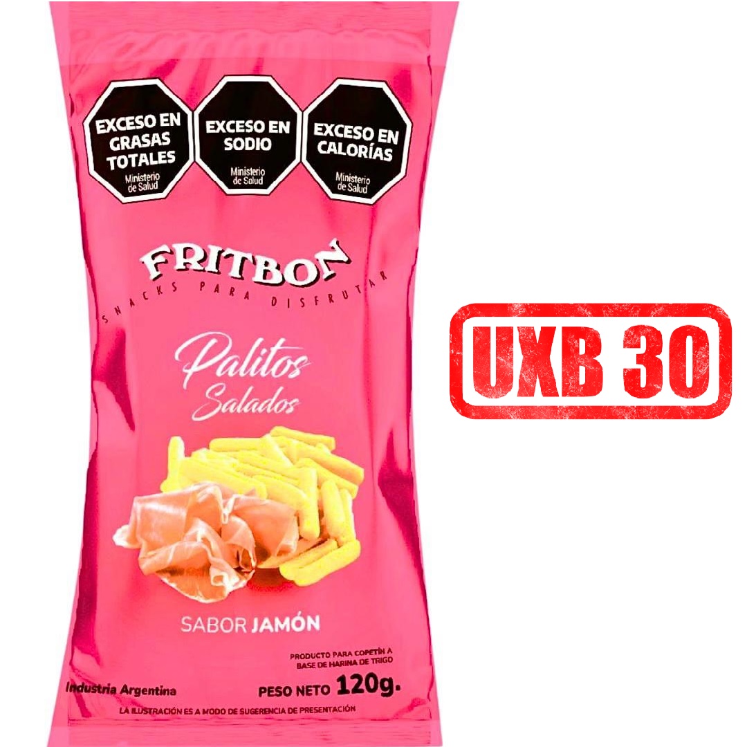 FRITBON Palitos salados JAMON x120gr. x BULTO 30u.