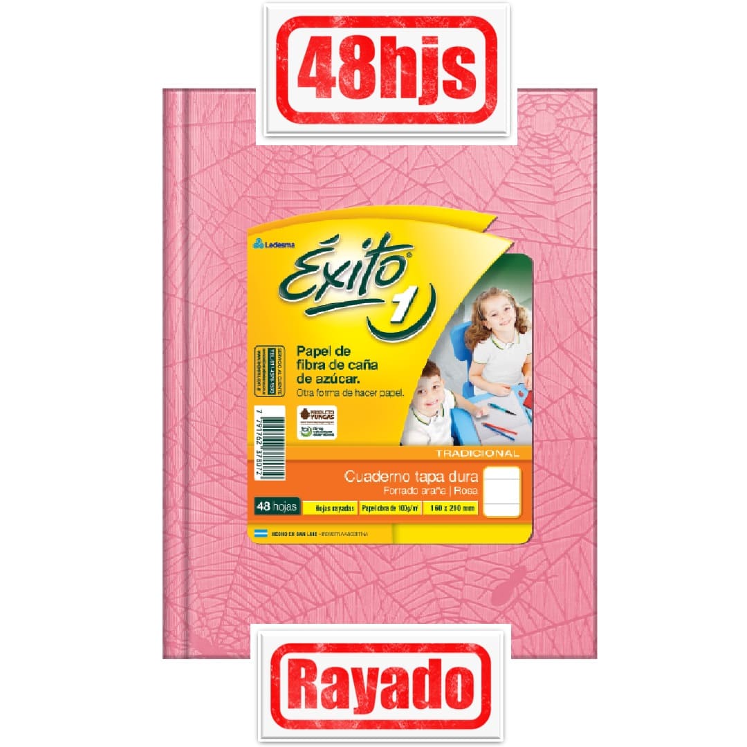 EXITO Cuaderno Rayado x48 Rosa