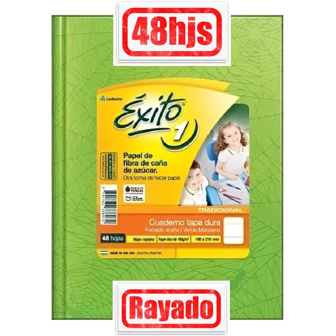 EXITO Cuaderno Rayado x48 Verde Manzana