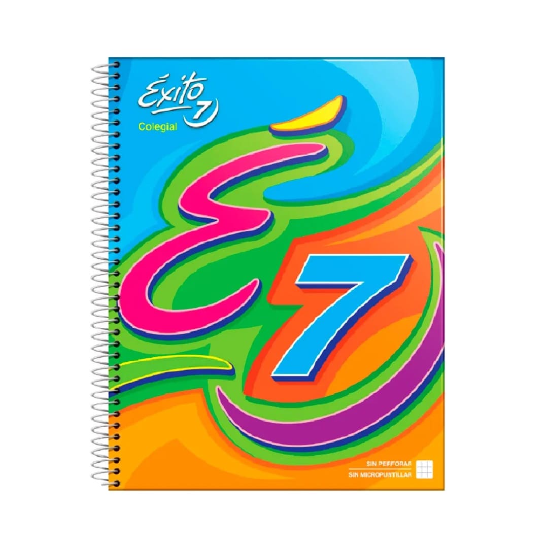 EXITO Cuaderno C/ Espiral Tapa Dura x100 Cuadriculado N°7