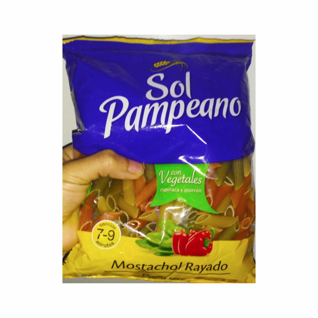 SOL PAMPEANO Fideos Mostachol tricolor 500gr