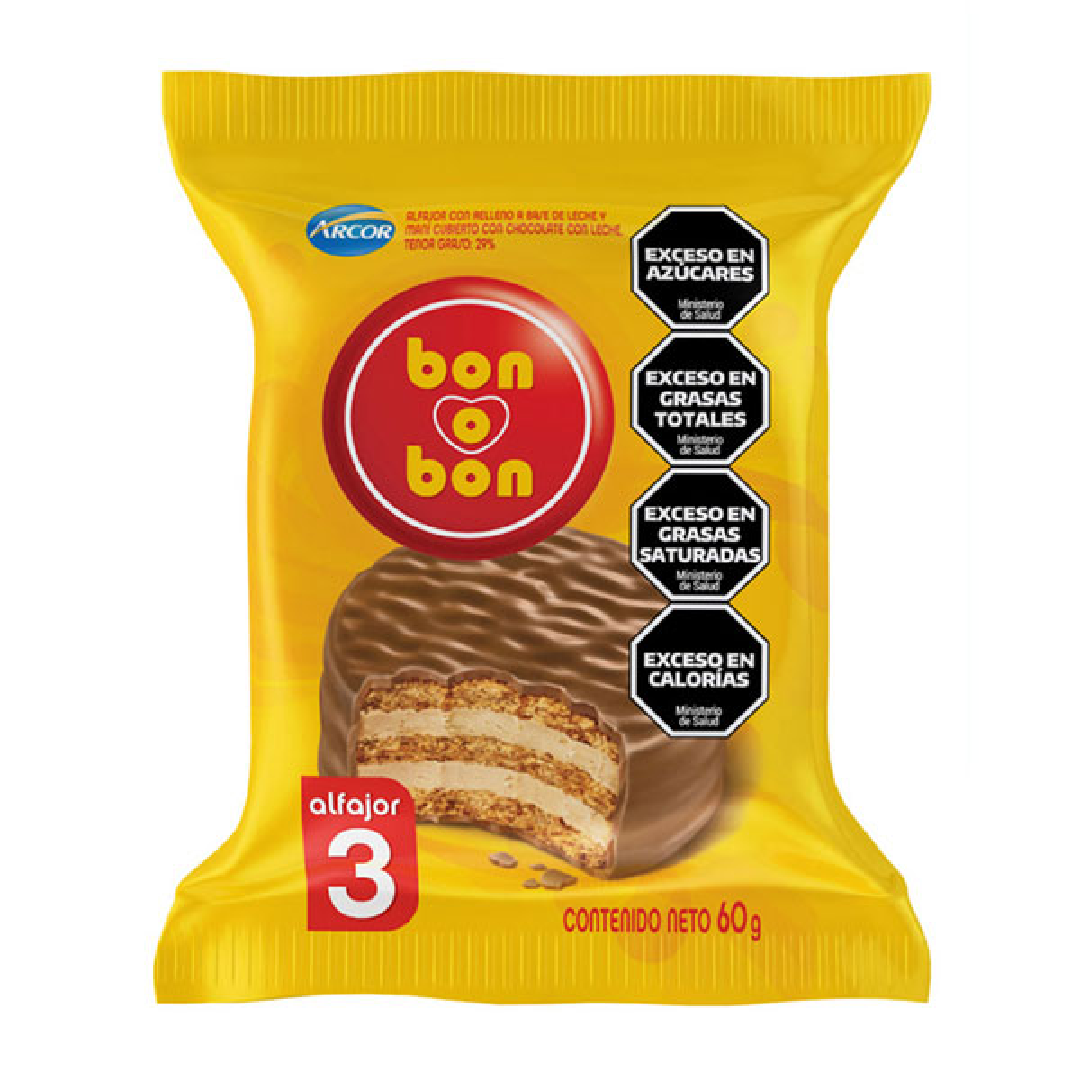 BON O BON alfajor TRIPLE NEGRO