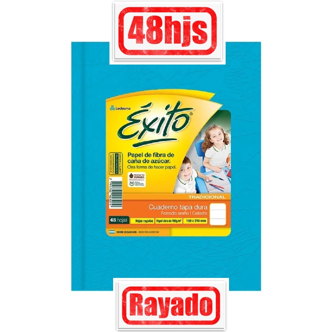 EXITO Cuaderno Rayado x48 Celeste